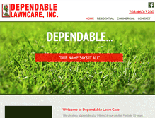 Tablet Screenshot of dependablelawncare.com